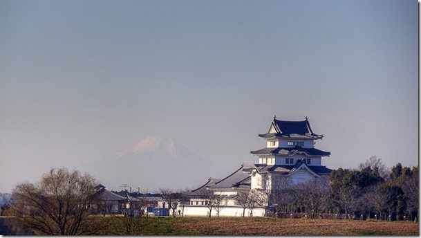 千葉県立関宿城博物館と富士山2016