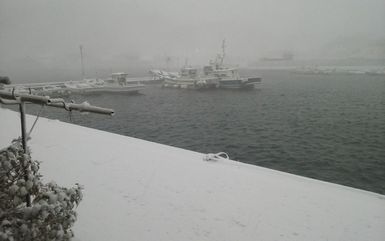 雪の港