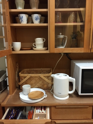 食器棚お茶準備場所